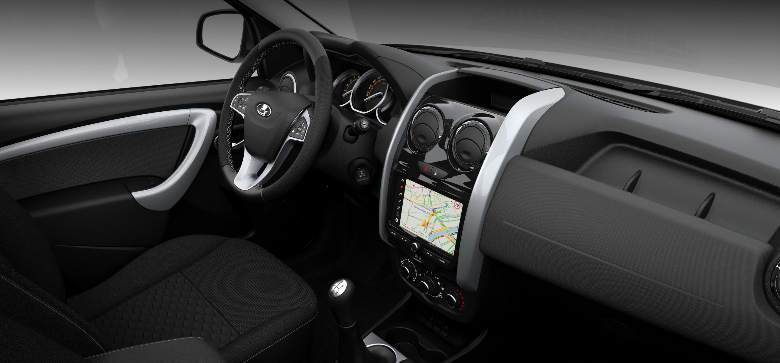 Кабина LADA Largus Furgon CNG&nbsp;— приборная панель и&nbsp;передние сиденья